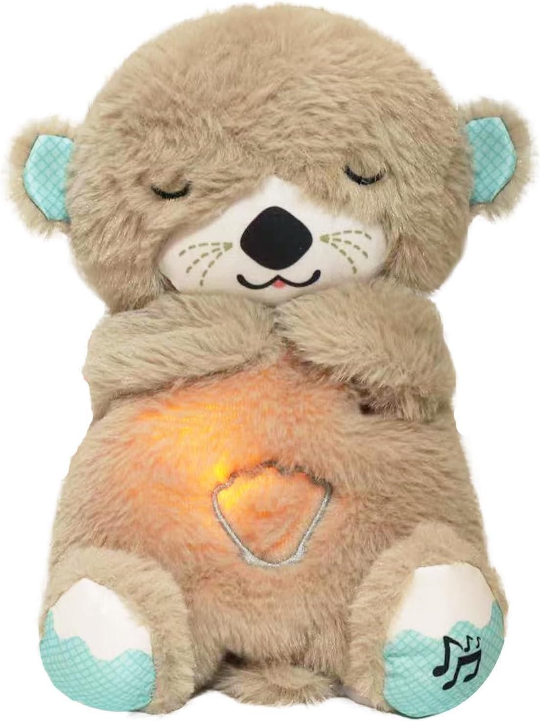 LOVEONES Breathing Teddy Bear with Soothing Music, Comfort Plush