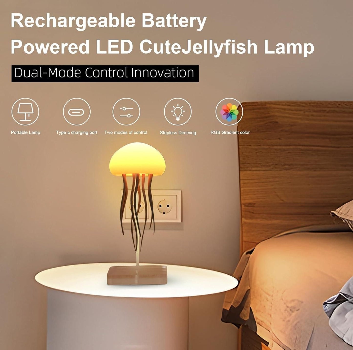 LOVER LED Cute Jellyfish Night Light