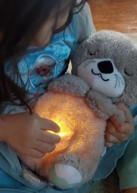 LOVEONES Breathing Teddy Bear with Soothing Music, Comfort Plush